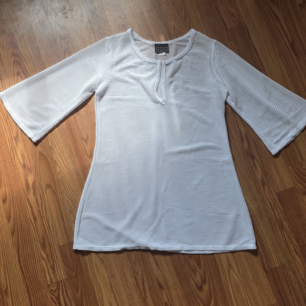 White Mesh Women Top